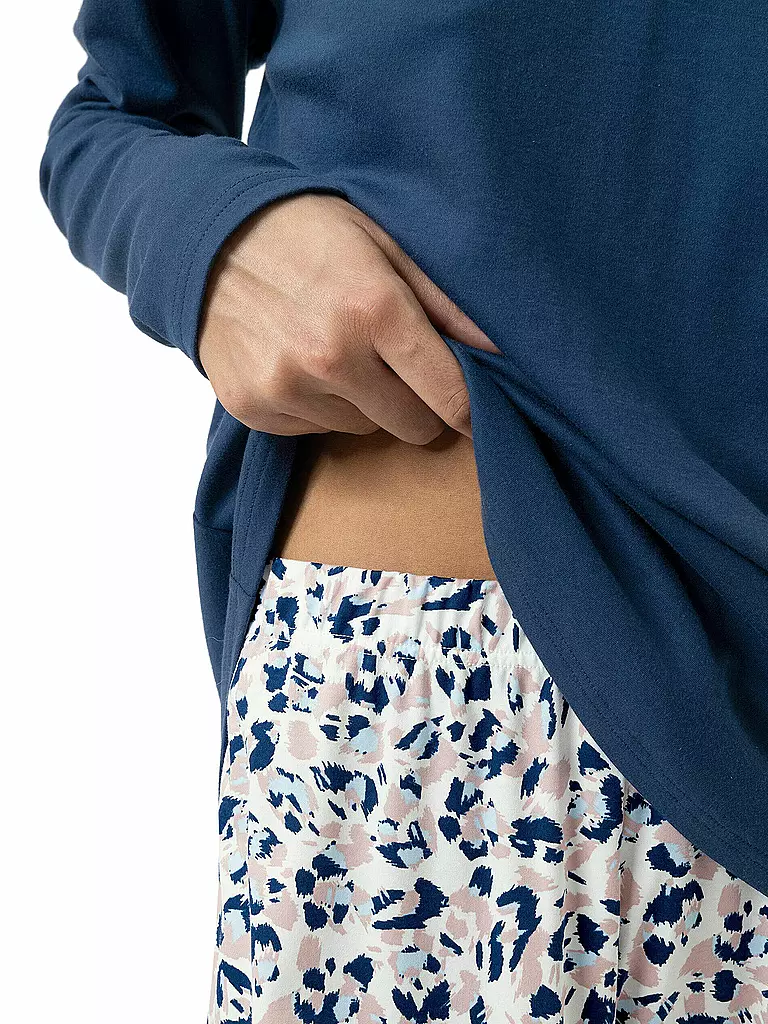 MEY | Pyjama 7/8 SOFT LEO | dunkelblau