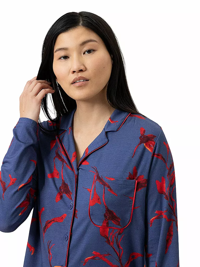 MEY | Pyjama ROAYAL GARDEN astral night | blau