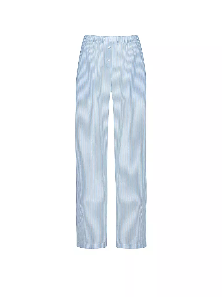 MEY | Pyjamahose COTTON STRIPES | hellblau