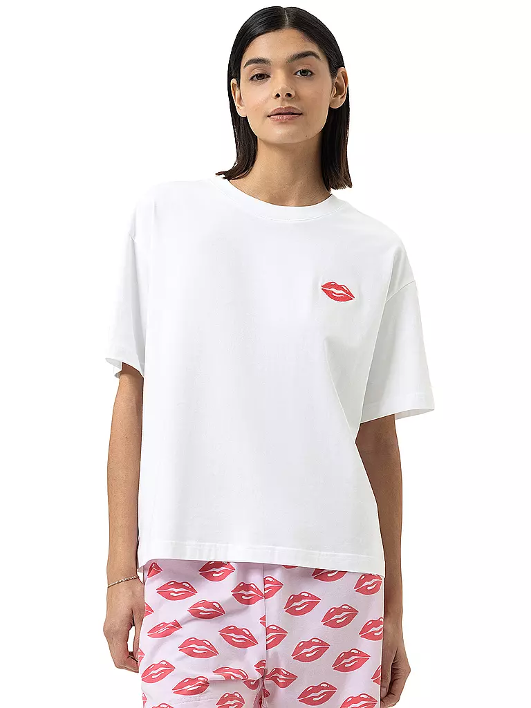 MEY | Pyjamashirt SOLID LOVE weiss | weiss