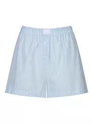 MEY | Pyjamashorts COTTON STRIPES | hellblau