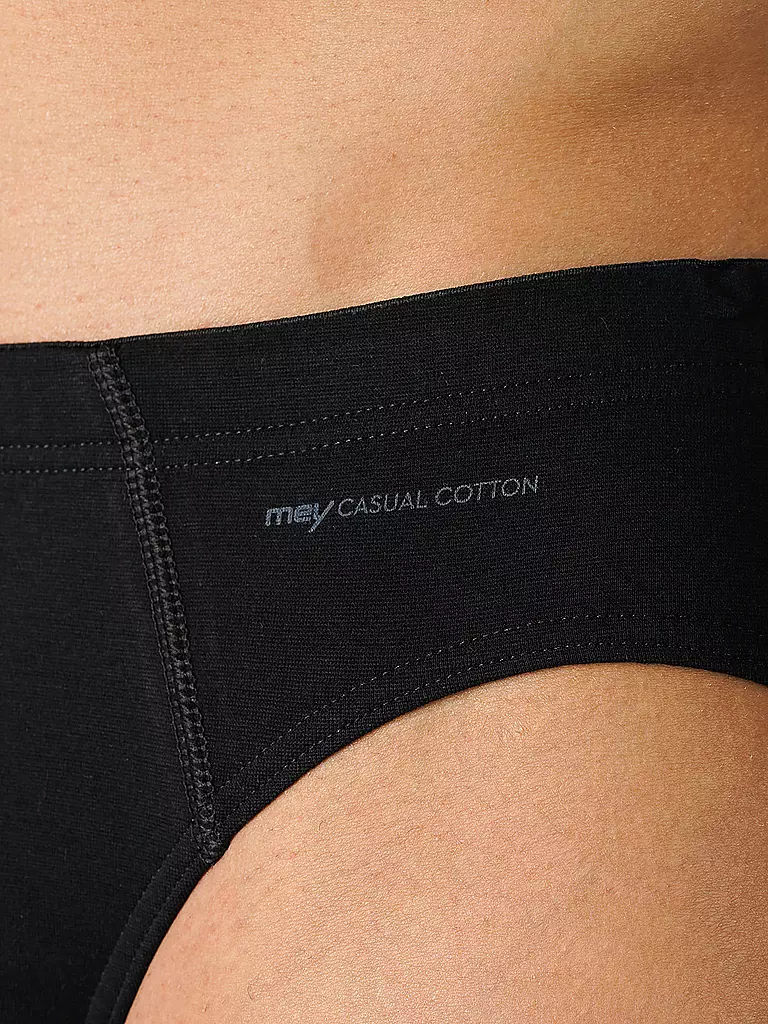 MEY | Slip Casual Cotton Schwarz | schwarz