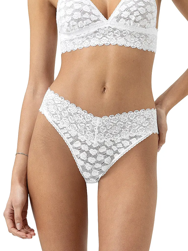 MEY | String SAVAGE LACE weiss | weiss