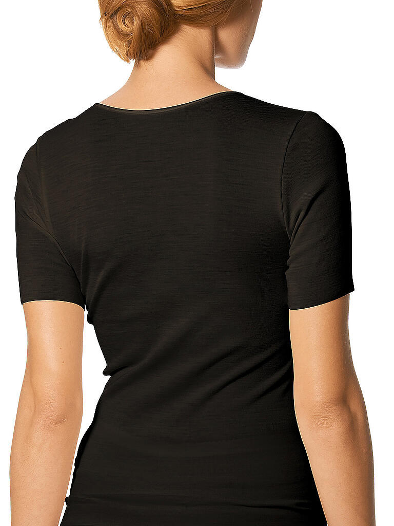 MEY | T-Shirt "Exquisite" (Wolle/Seide) | schwarz