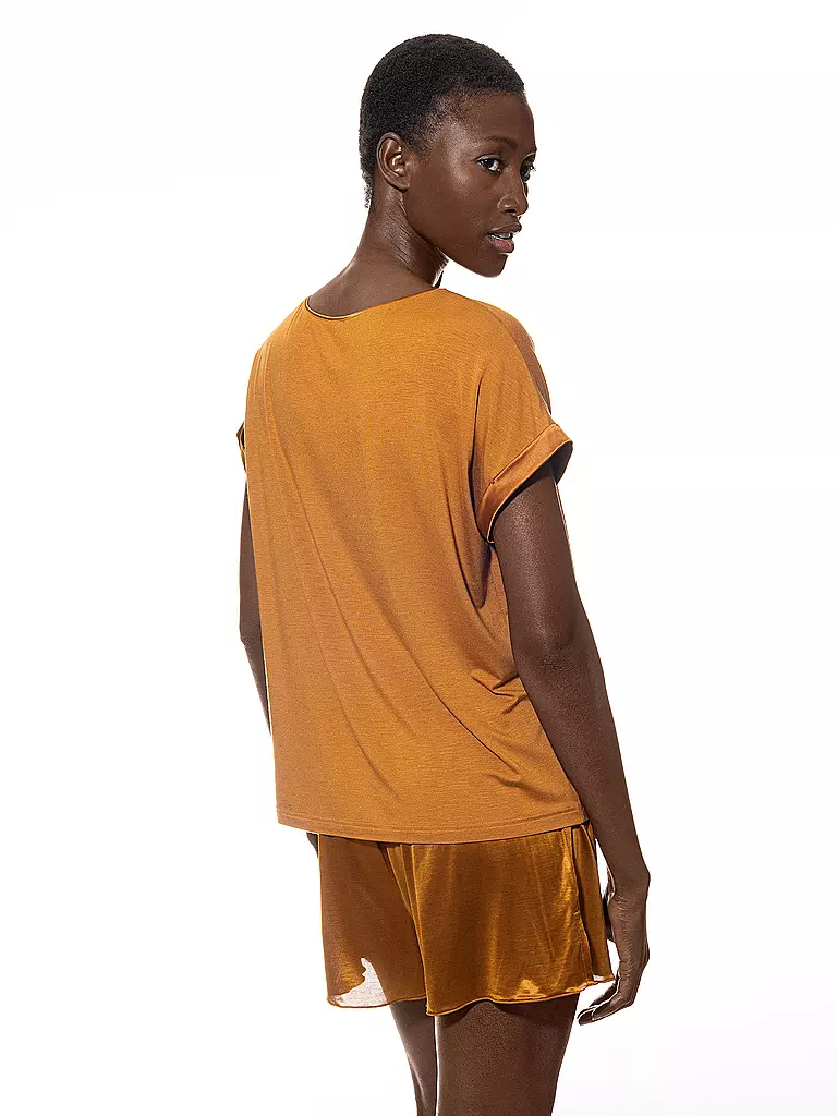 MEY | T-Shirt PURE CHIC caramel apple | hellbraun
