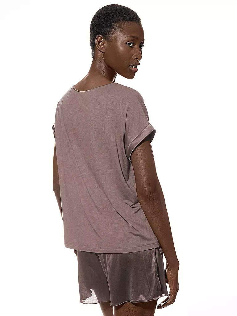 MEY | T-Shirt PURE CHIC milk coffee | rot