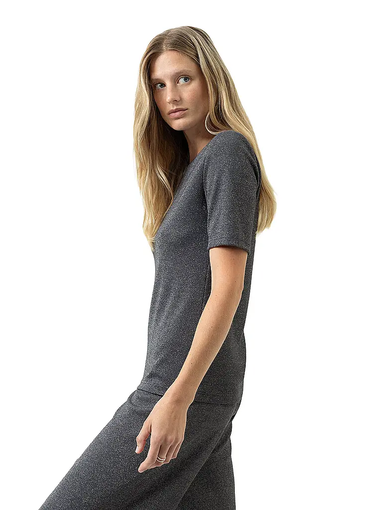 MEY | T-Shirt SPARKLING RIB thunder grey | 