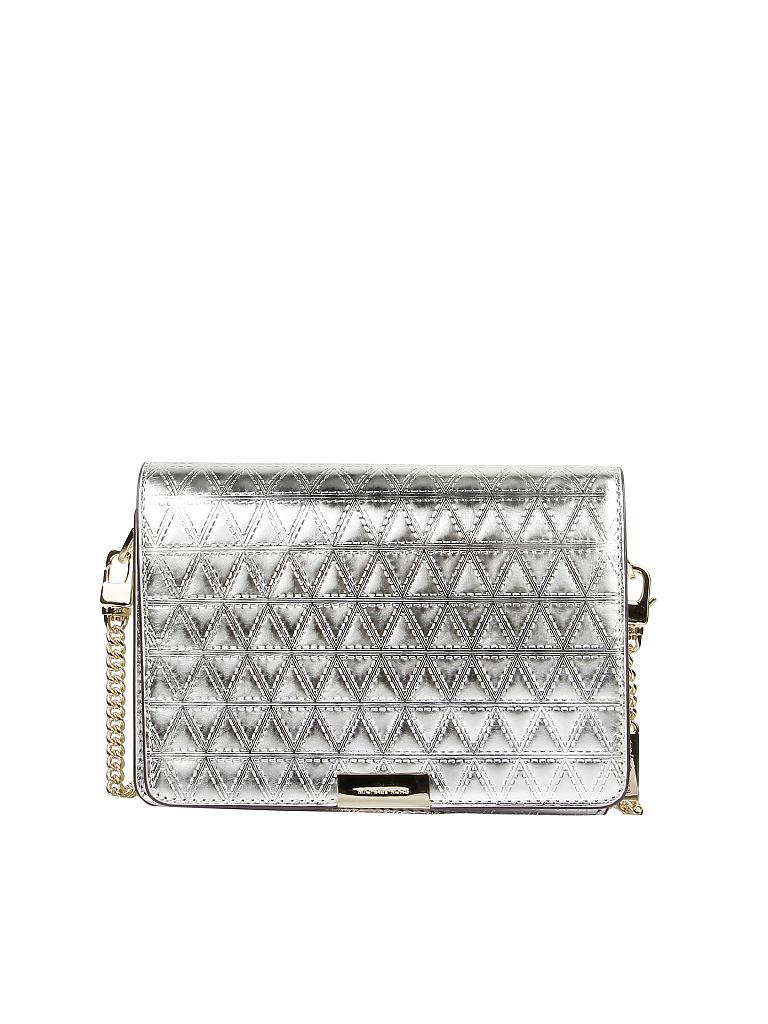 MICHAEL KORS | Ledertasche - Clutch "Jade" | silber