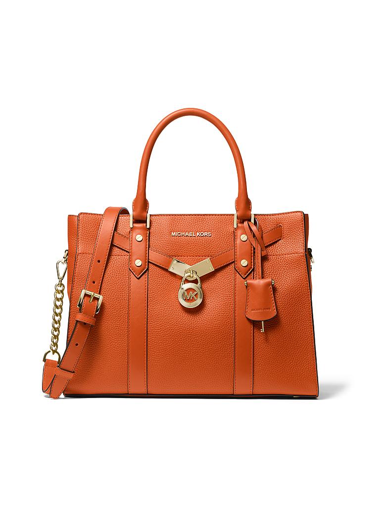 MICHAEL KORS | Ledertasche - Henkeltasche  "Nouveau Hamilton" | orange