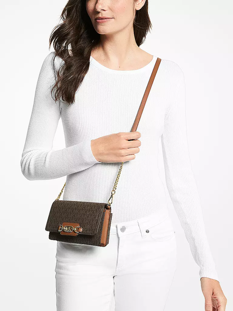 MICHAEL KORS | Ledertasche - Mini Bag HEATHER | braun