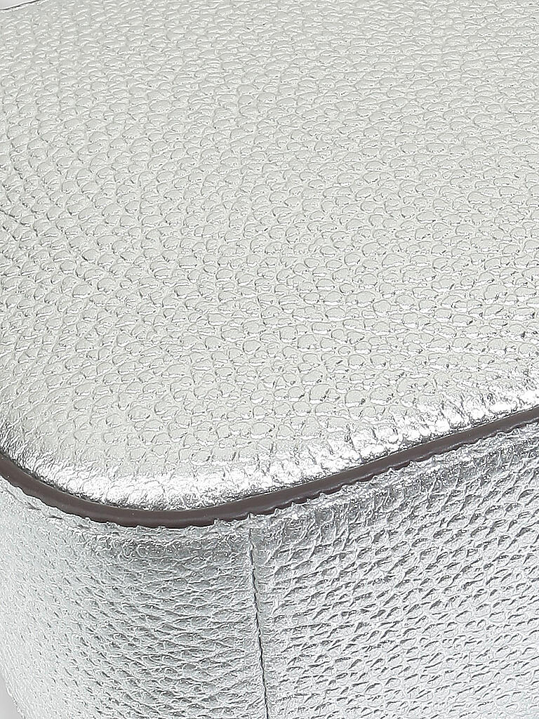 MICHAEL KORS | Ledertasche - Mini Bag Jet Set | silber