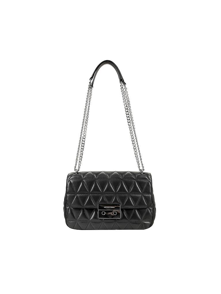 MICHAEL KORS | Ledertasche - Schultertasche "Sloan" | schwarz