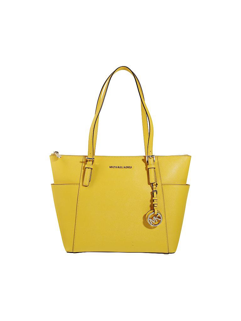 MICHAEL KORS | Ledertasche - Shopper "Jet Set Item" | gelb