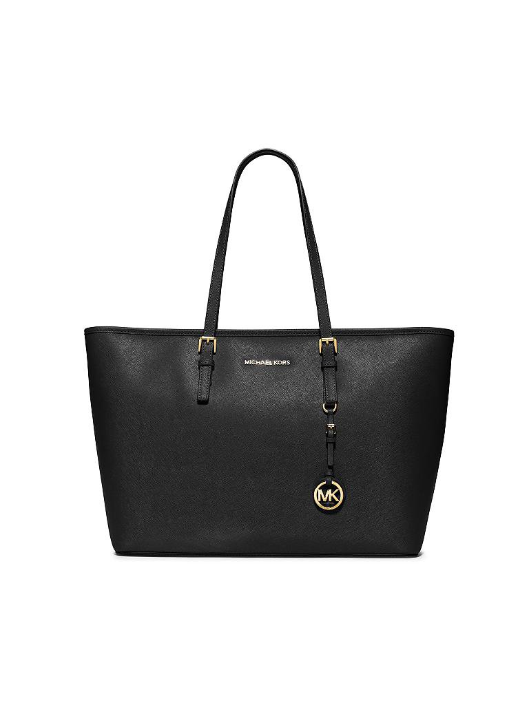 MICHAEL KORS | Ledertasche - Shopper "Jet Set Travel" | schwarz