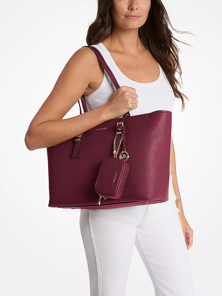 MICHAEL KORS | Ledertasche - Shopper QUINN Large | dunkelrot