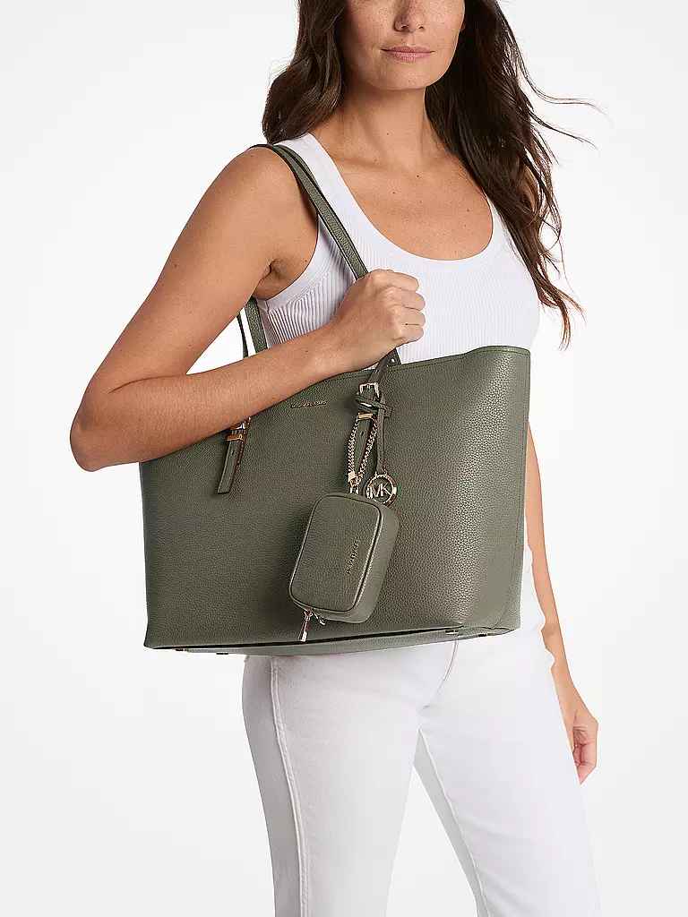 MICHAEL KORS | Ledertasche - Shopper QUINN Large | olive