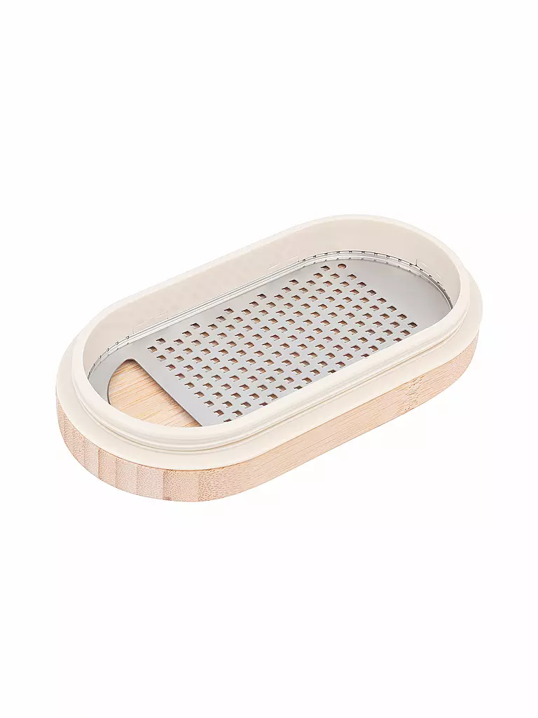 MICROPLANE | Handreibe mit Auffangbehälter Cashmere / Bamboo | beige