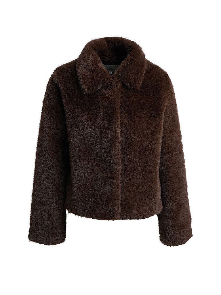 MILANO ITALY Jacke in Felloptik  braun | 38