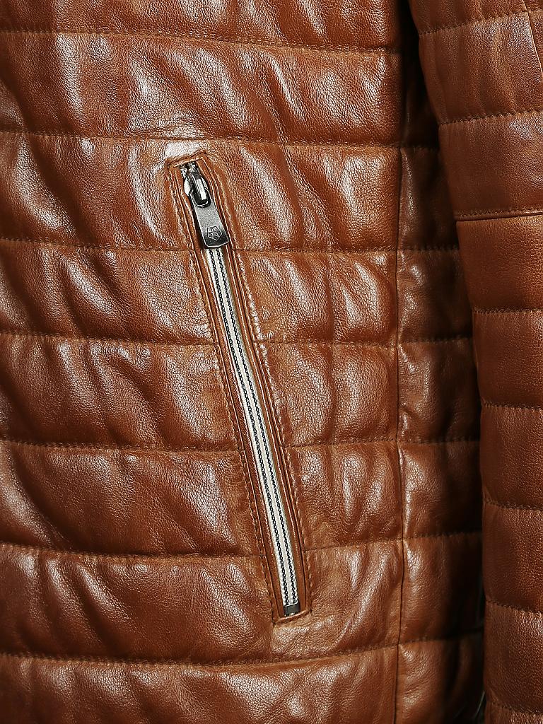 MILESTONE | Leder-Steppjacke "Tereno" | braun