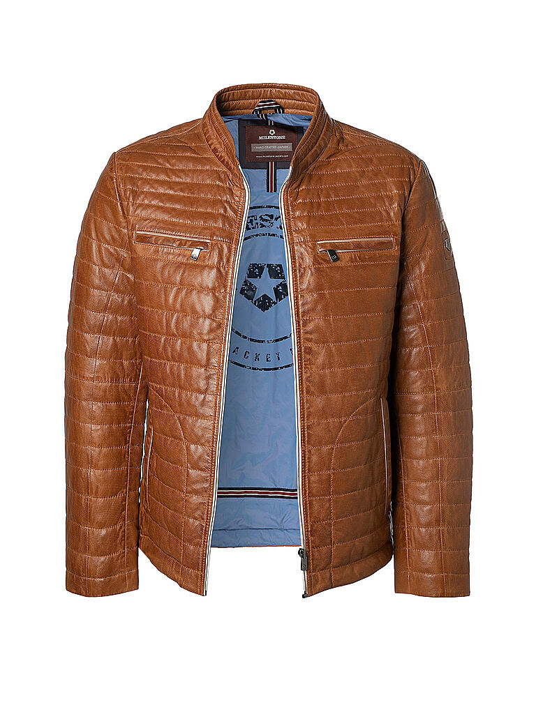 MILESTONE | Lederjacke - Steppjacke Levanto | braun