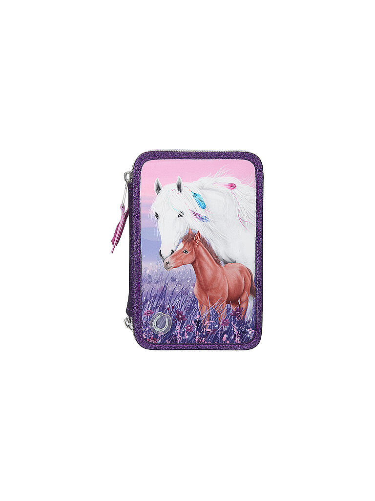 MISS MELODY | 3-Fach Federtasche LED Lila | keine Farbe