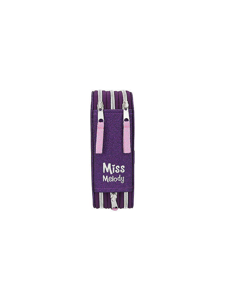 MISS MELODY | 3-Fach Federtasche LED Lila | keine Farbe