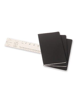 MOLESKINE | Notizheft CAHIER 3er-Set blanko Large Schwarz
