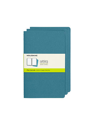 MOLESKINE | Notizheft CAHIER 3er-Set blanko Large Brisk Blue