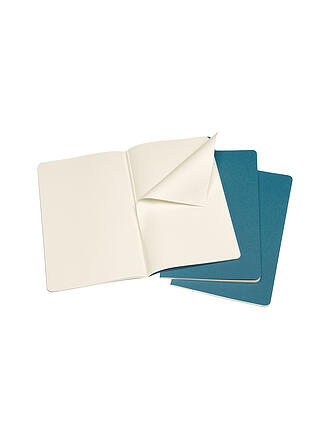 MOLESKINE | Notizheft CAHIER 3er-Set blanko Large Brisk Blue