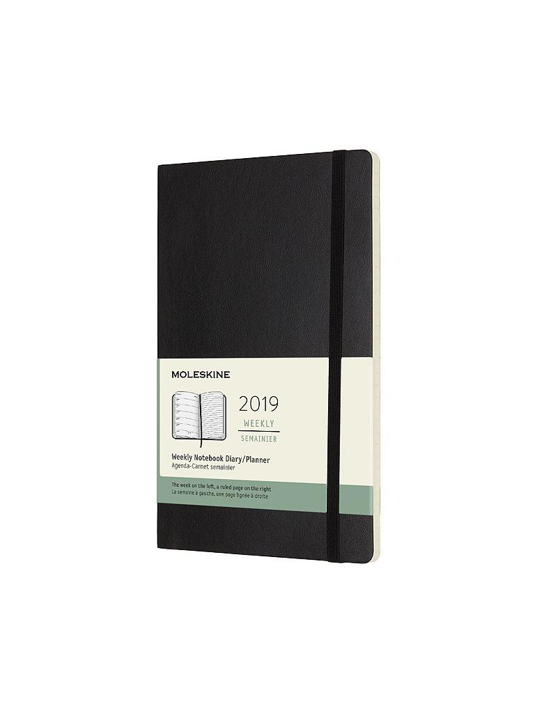 MOLESKINE | Kalender - Weekly Notebook Large SC Black 2019 | keine Farbe