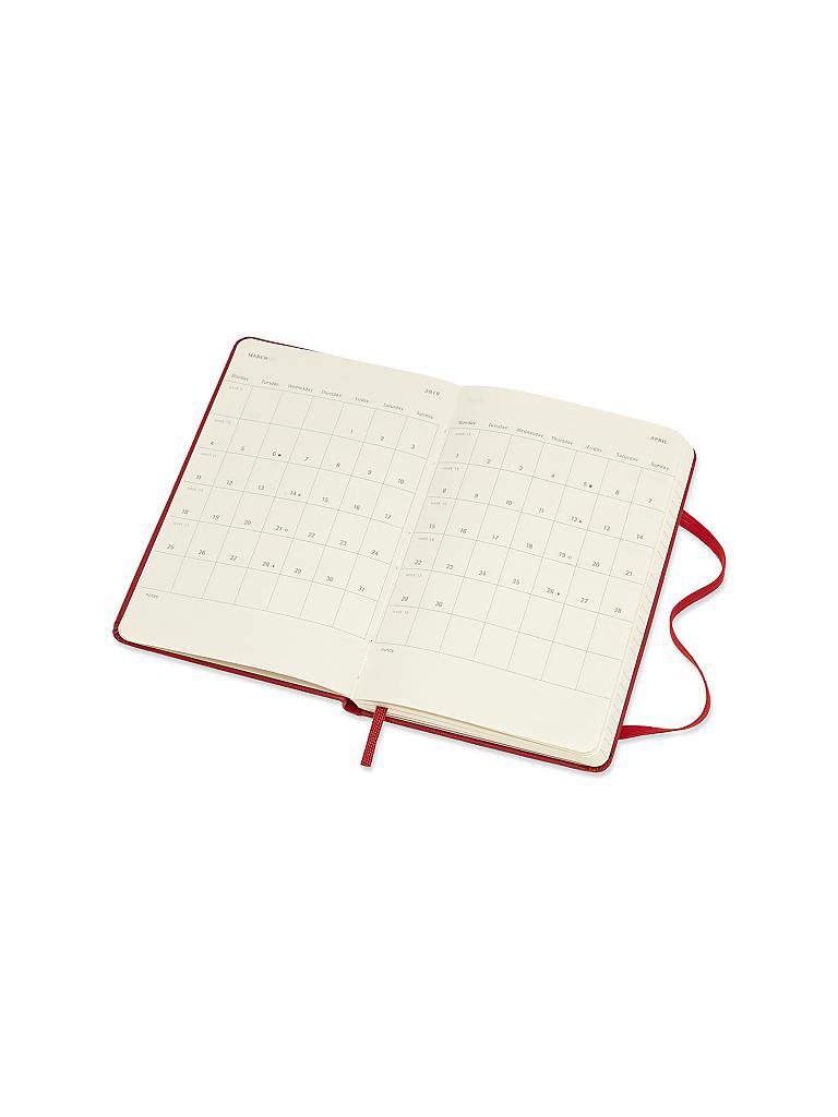 MOLESKINE | Kalender - Weekly Notebook Pocket HC Scarlet Red 2019 | keine Farbe