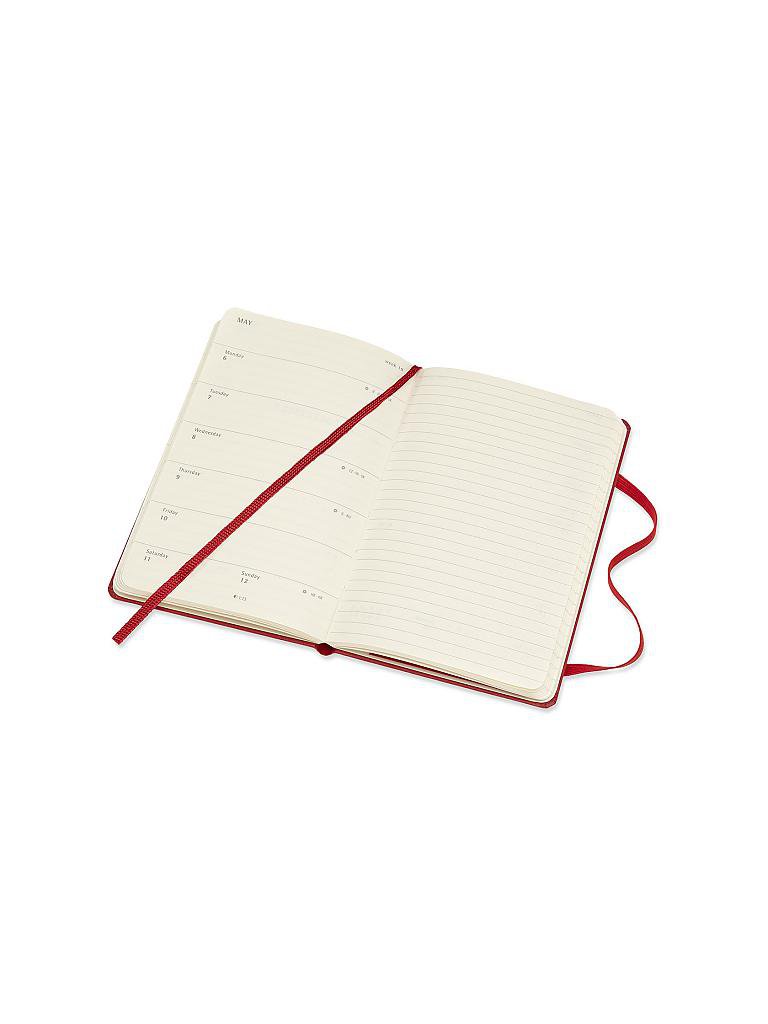 MOLESKINE | Kalender - Weekly Notebook Pocket HC Scarlet Red 2019 | keine Farbe