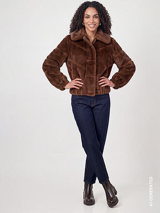 MONARI | Jacke in Felloptik