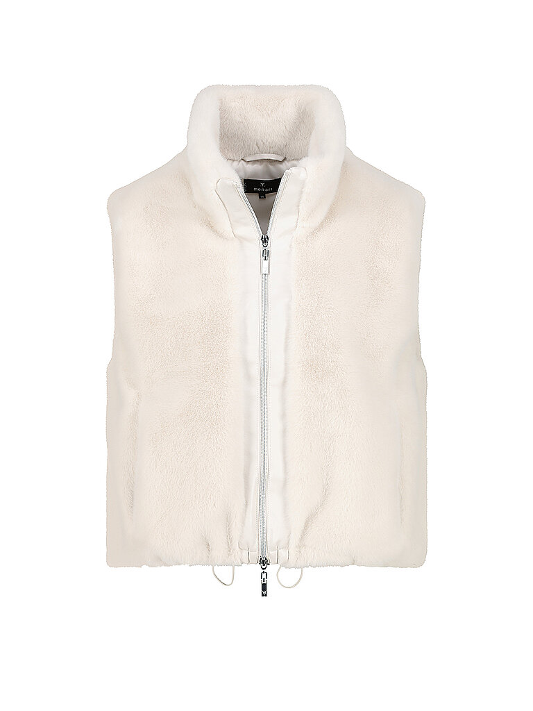 MONARI Gilet in Felloptik creme | 42