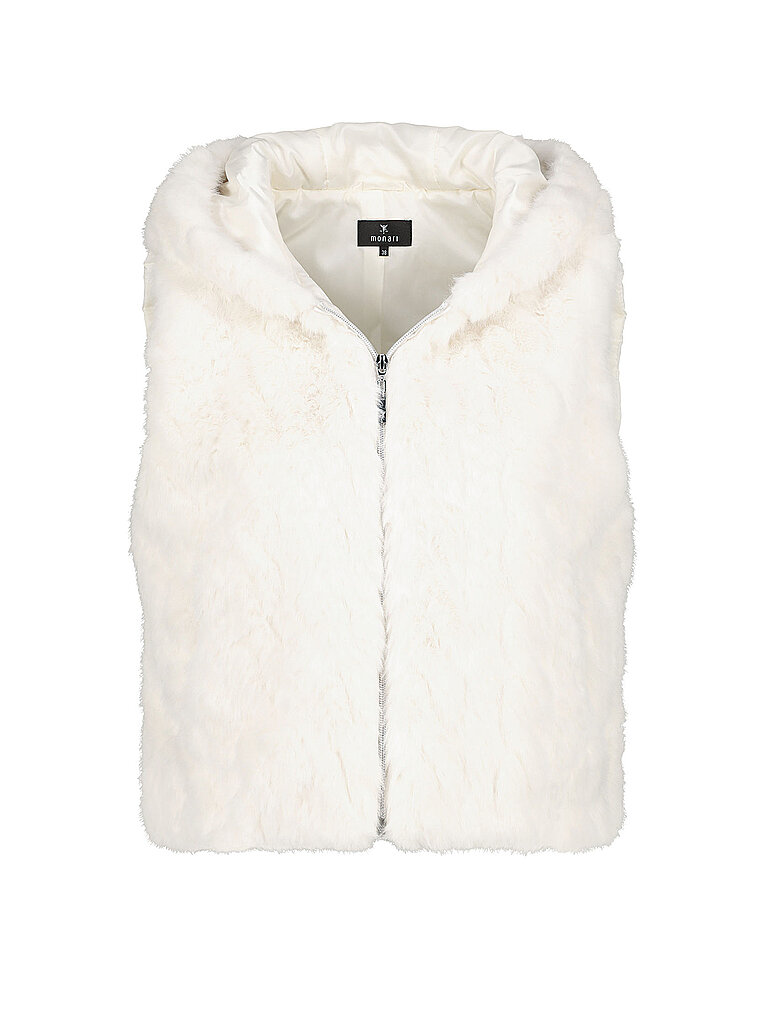 MONARI Gilet in Felloptik creme | 44