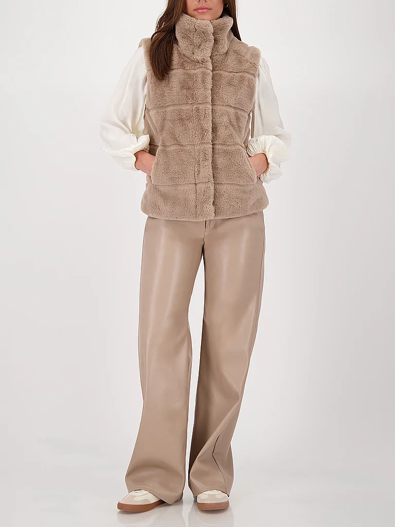 MONARI Gilet in Felloptik camel   44 damen 2