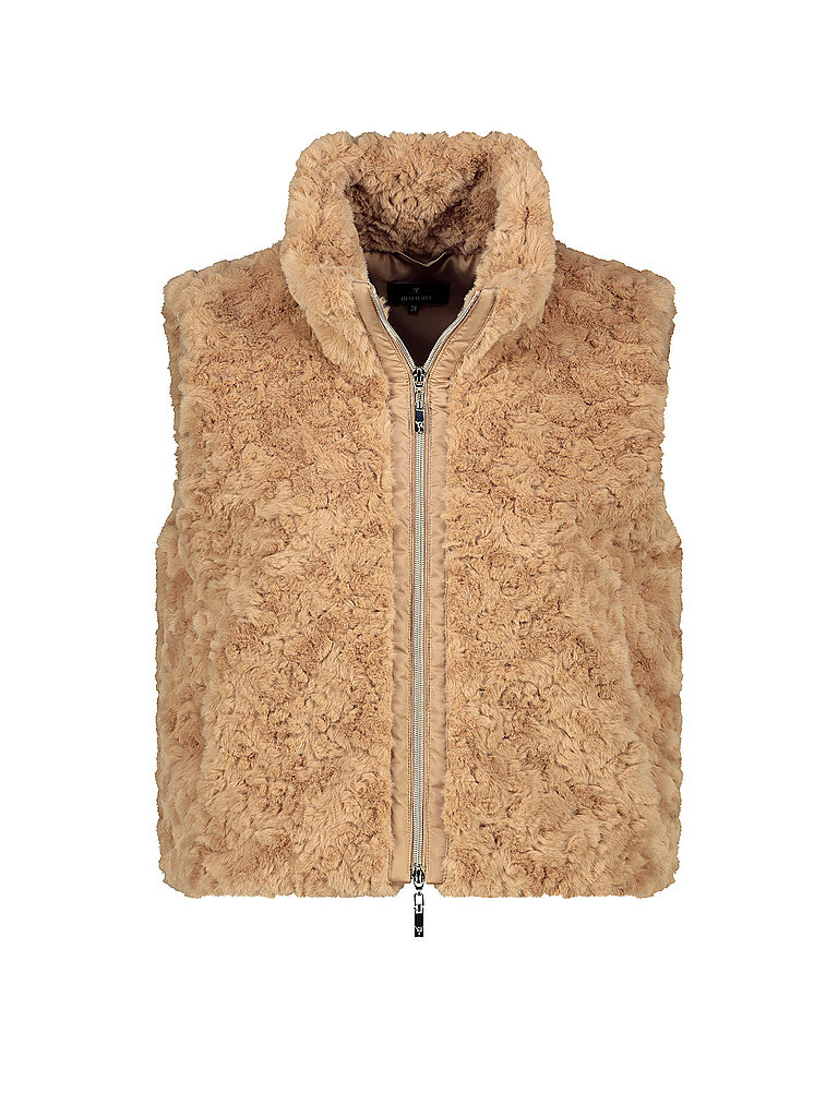MONARI Gilet in Felloptik  hellbraun | 42
