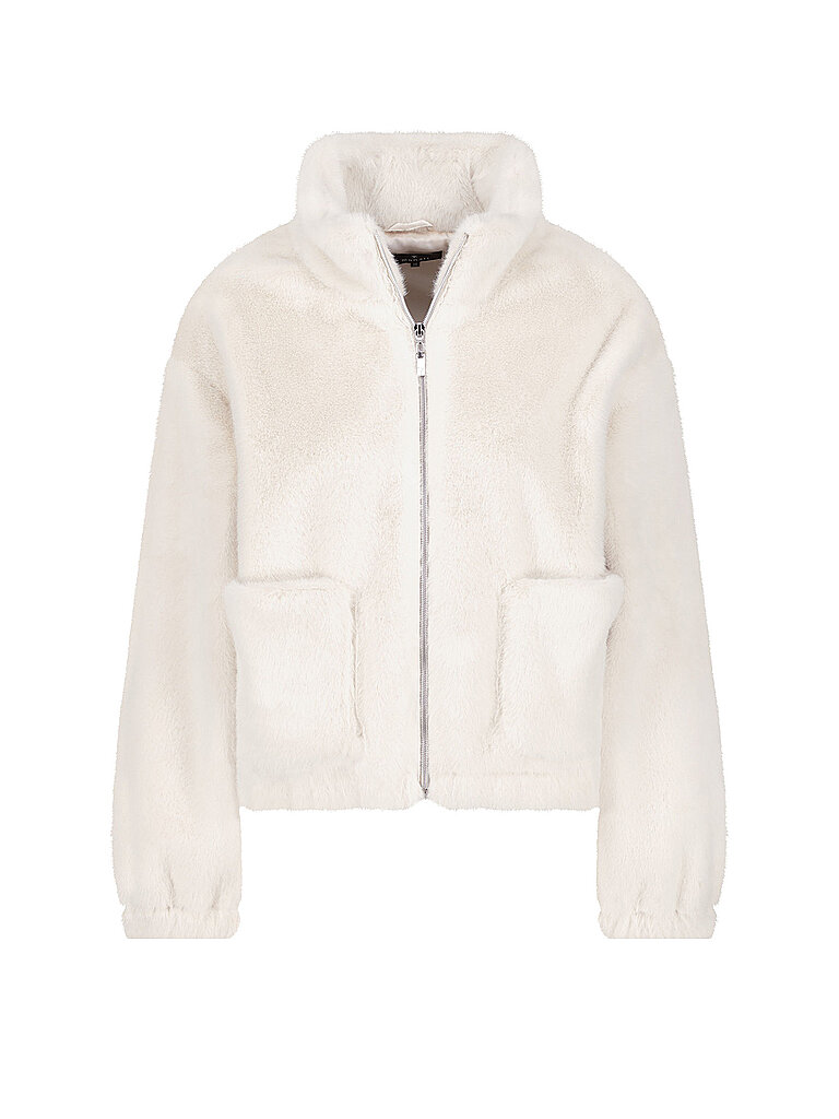 Jacke in Felloptik creme 36 damen