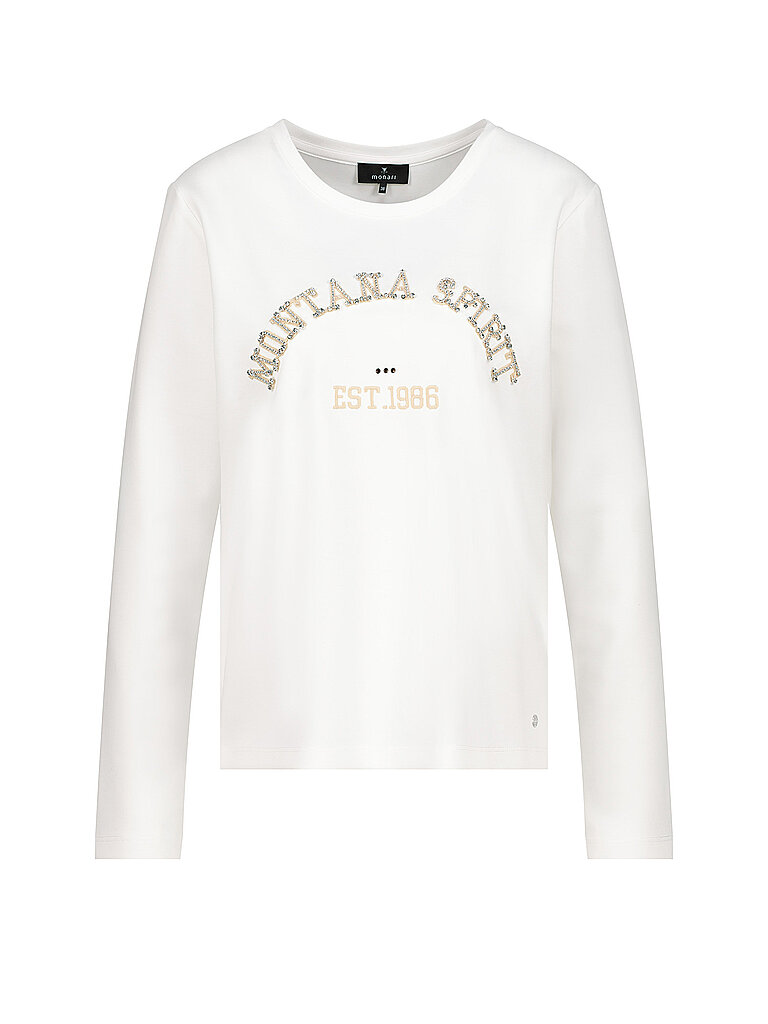 MONARI Langarmshirt  weiss | 36