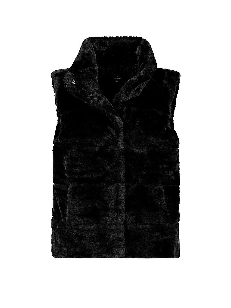 MONARI Gilet in Felloptik schwarz | 40