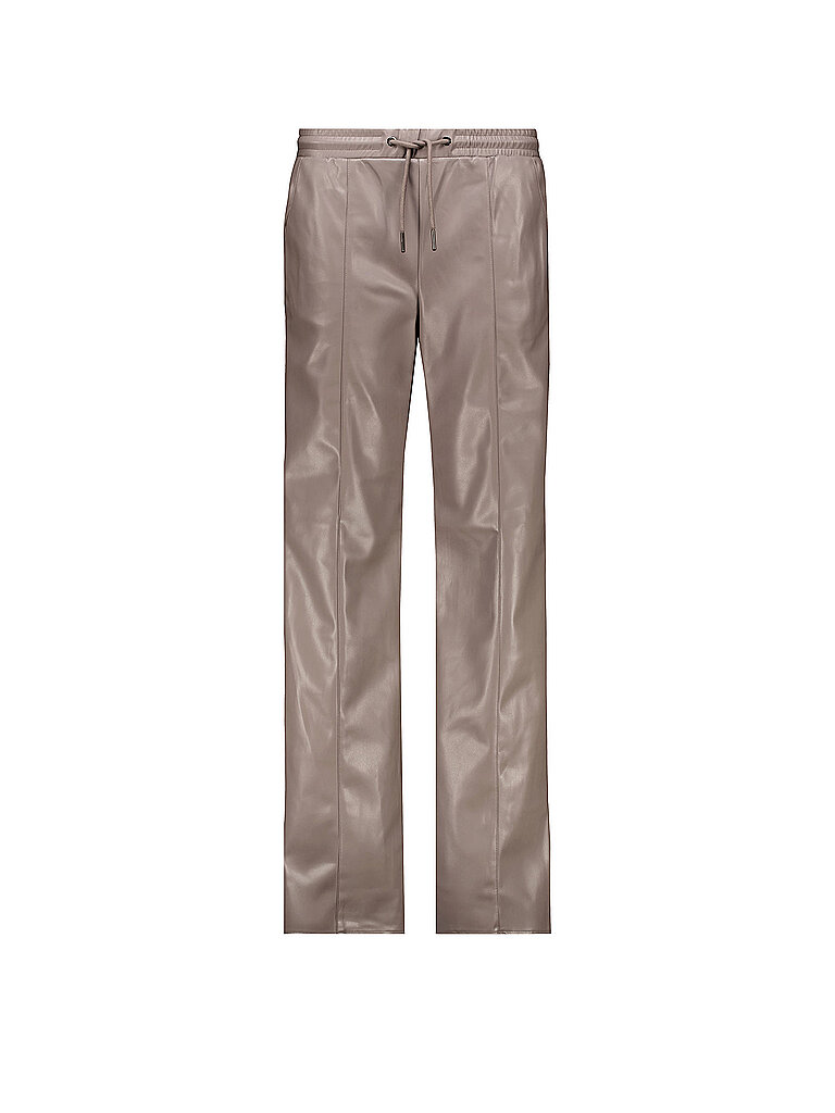 MONARI Hose Straight Fit in Lederoptik braun | 42