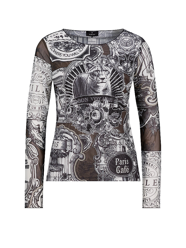 MONARI Langarmshirt  schwarz | 34