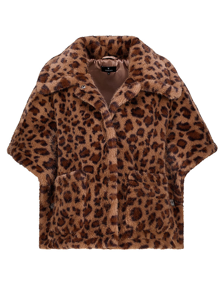 MONARI Cape - Poncho in Felloptik braun | 34
