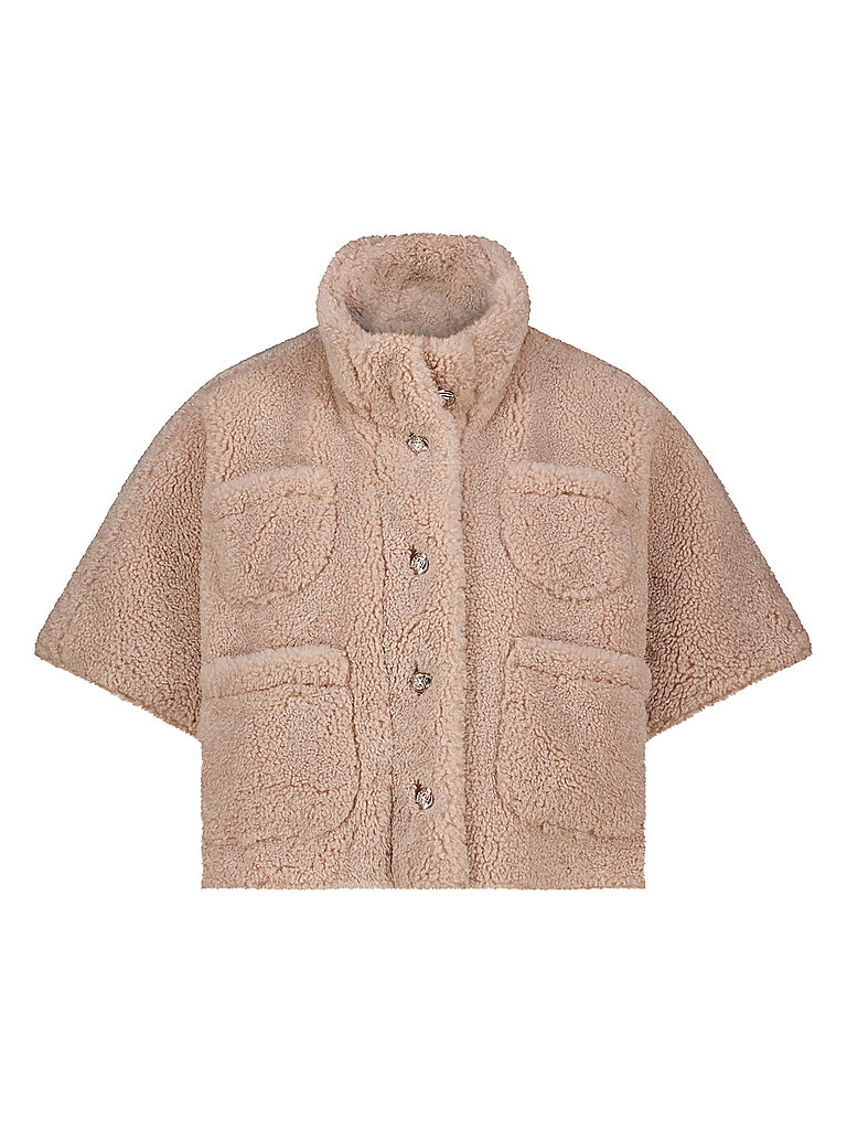 MONARI Cape - Poncho in Felloptik hellbraun | 34