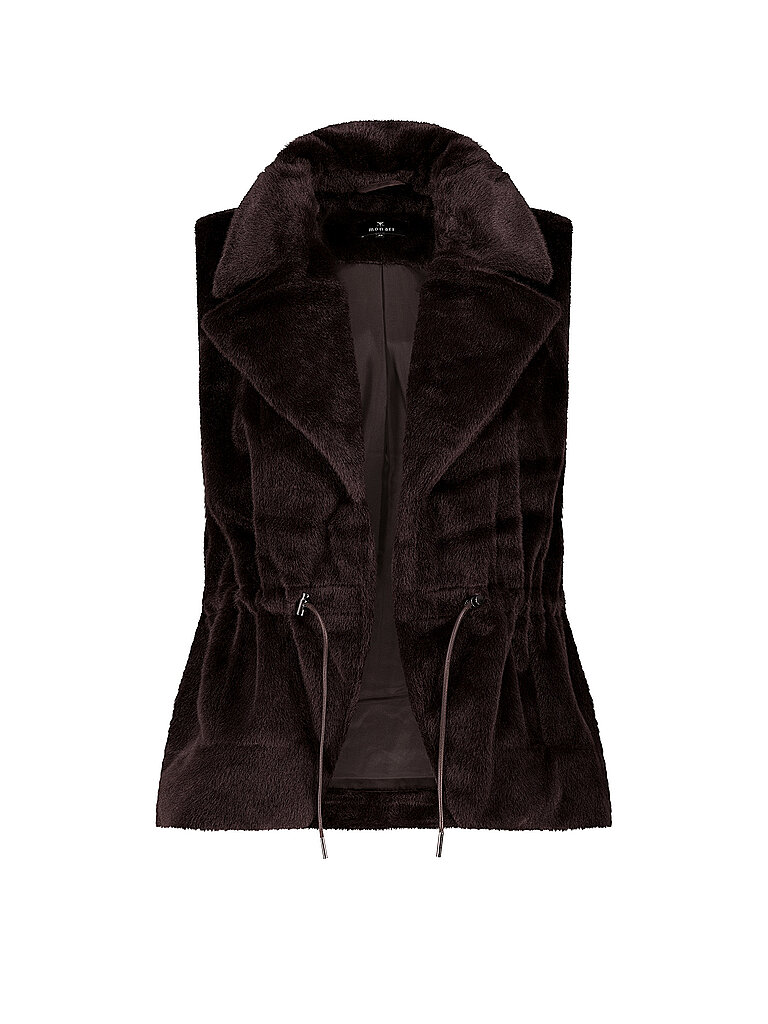 MONARI Gilet in Felloptik braun | 34