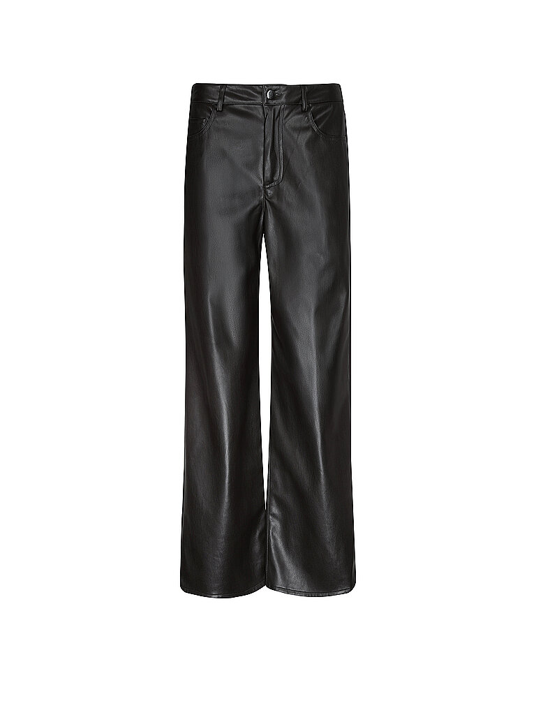 MONARI Marlenehose in Lederoptik braun | 38