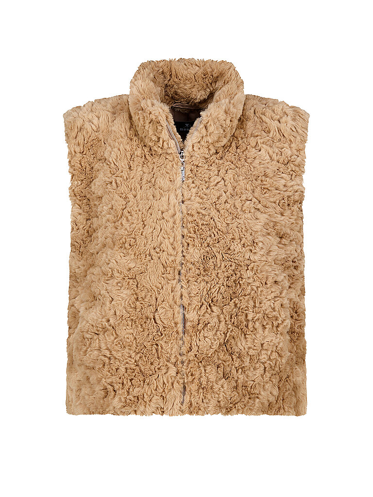MONARI Gilet in Felloptik hellbraun | 34