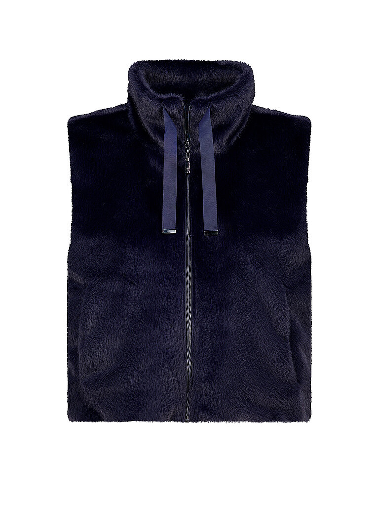 MONARI Gilet in Felloptik dunkelblau | 34
