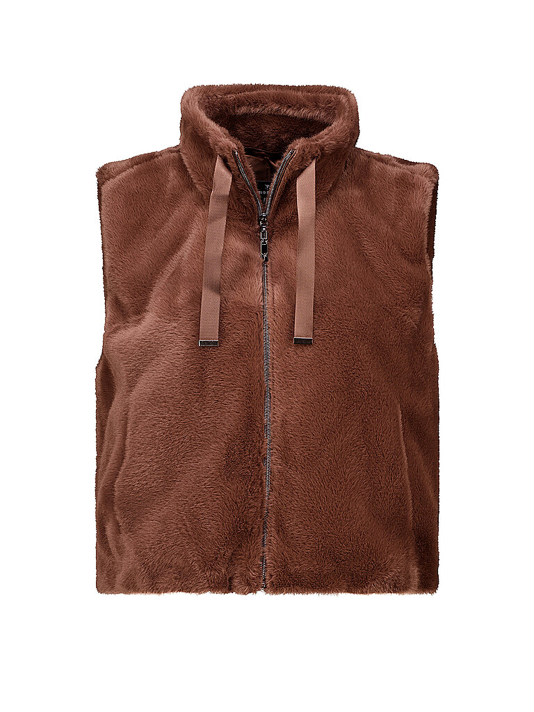 MONARI Gilet in Felloptik braun | 38