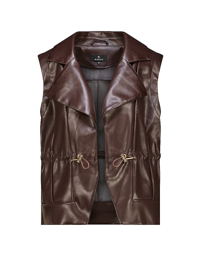 MONARI Gilet  in Leeroptik  braun | 34
